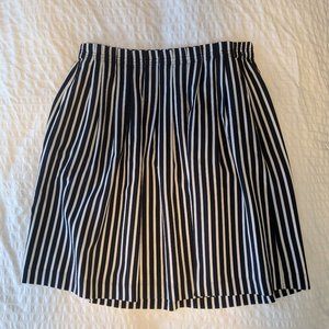 J.CREW A LINE BLUE & WHITE STRIPED SKIRT